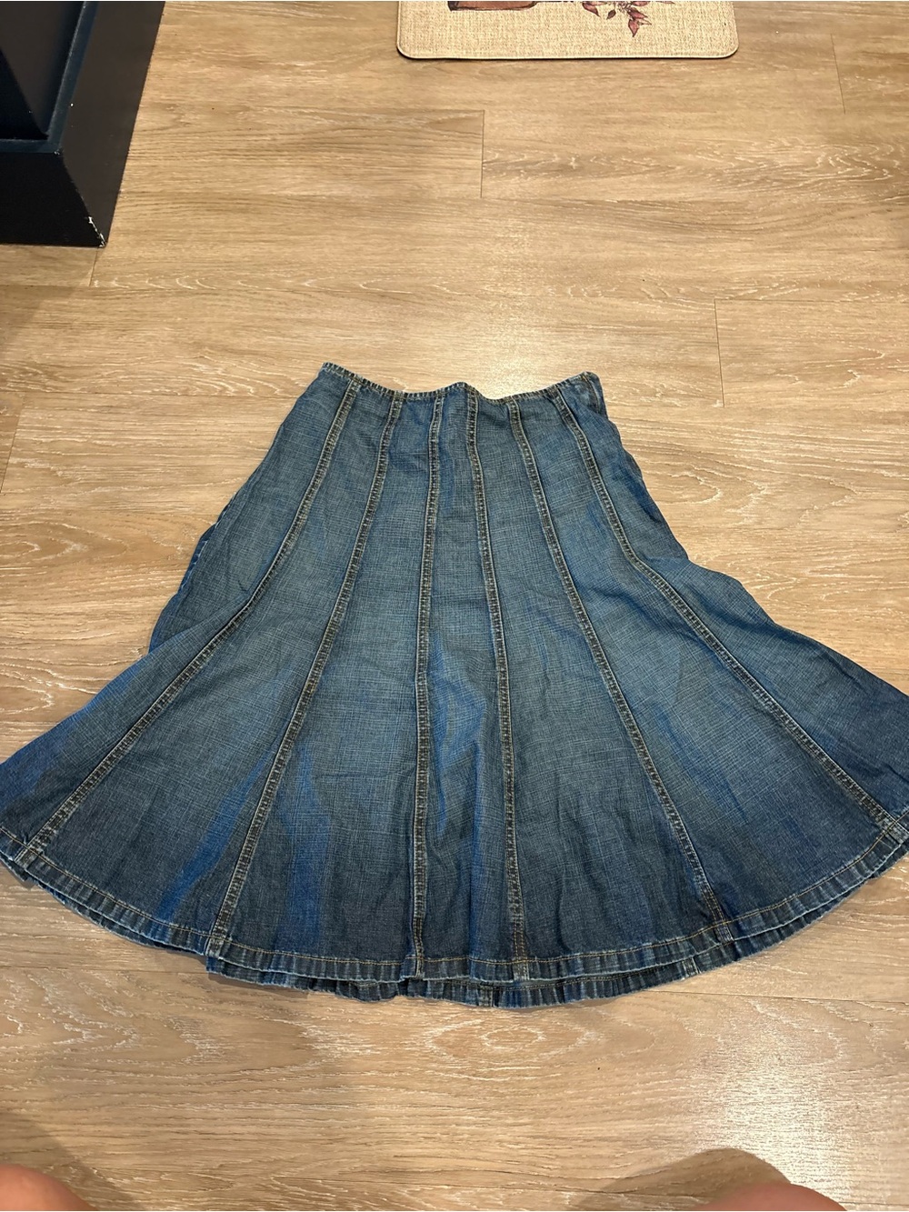 Michael Kors Blue Denim Circle Skirt